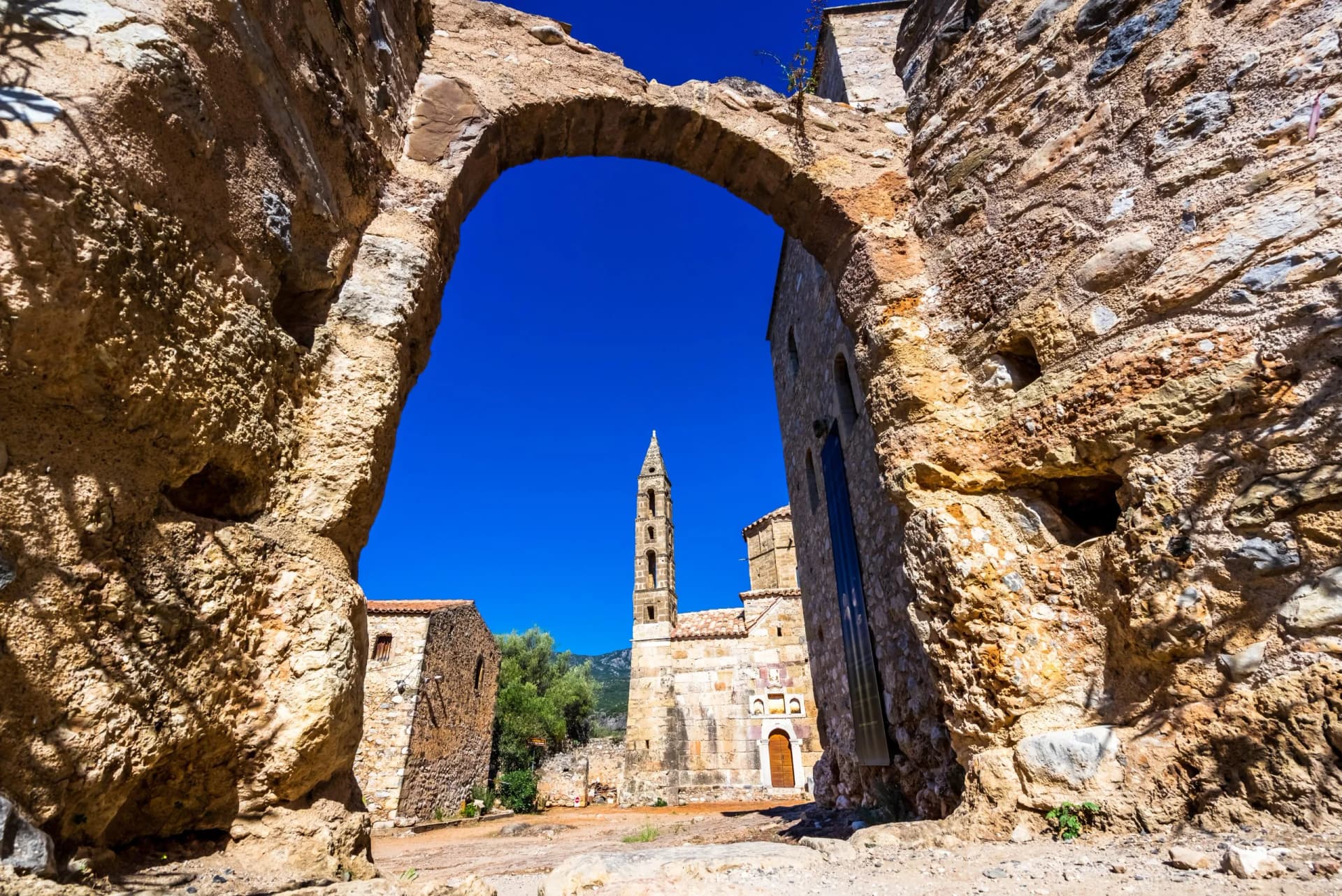 Old Kardamyli the medieval village on Peloponnese, Greece, Europe