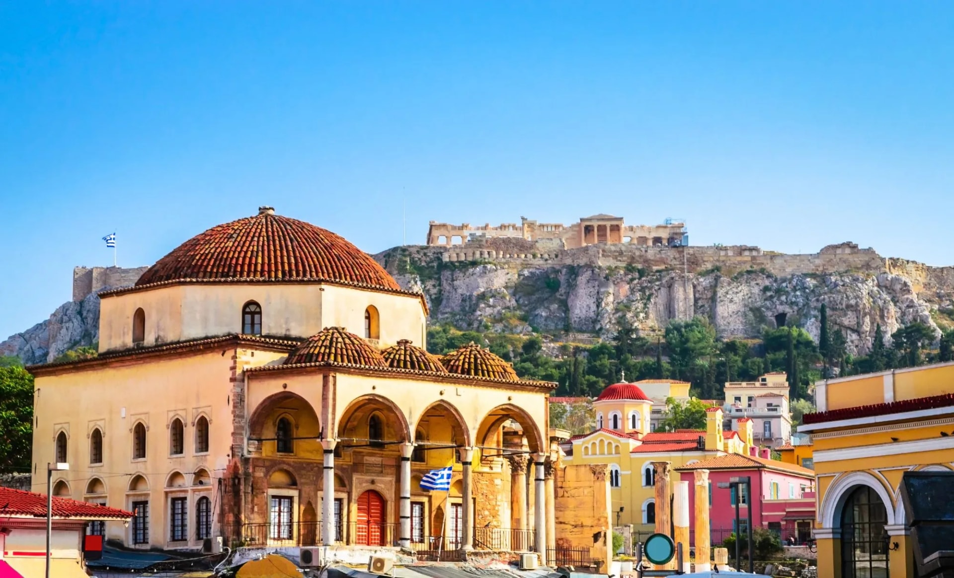 Monastiraki square in Plaka District Athens