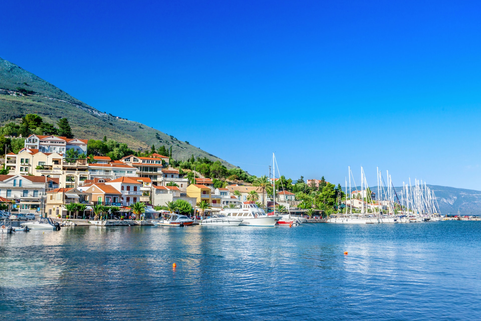 Coast of Kefalonia island in Agia Efimia village, Greece